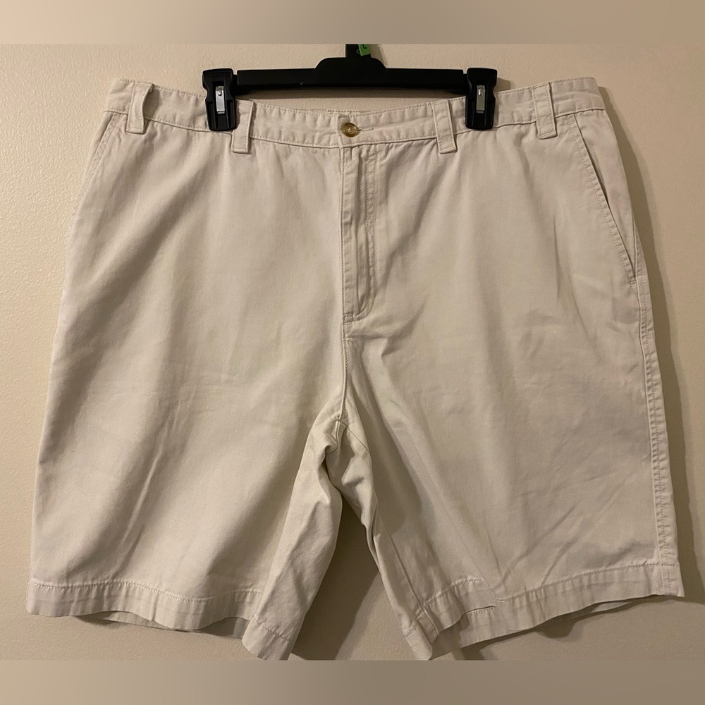 Mens Callaway White Chino Khaki Golf Shorts 4-Pocket Size 40 Waist